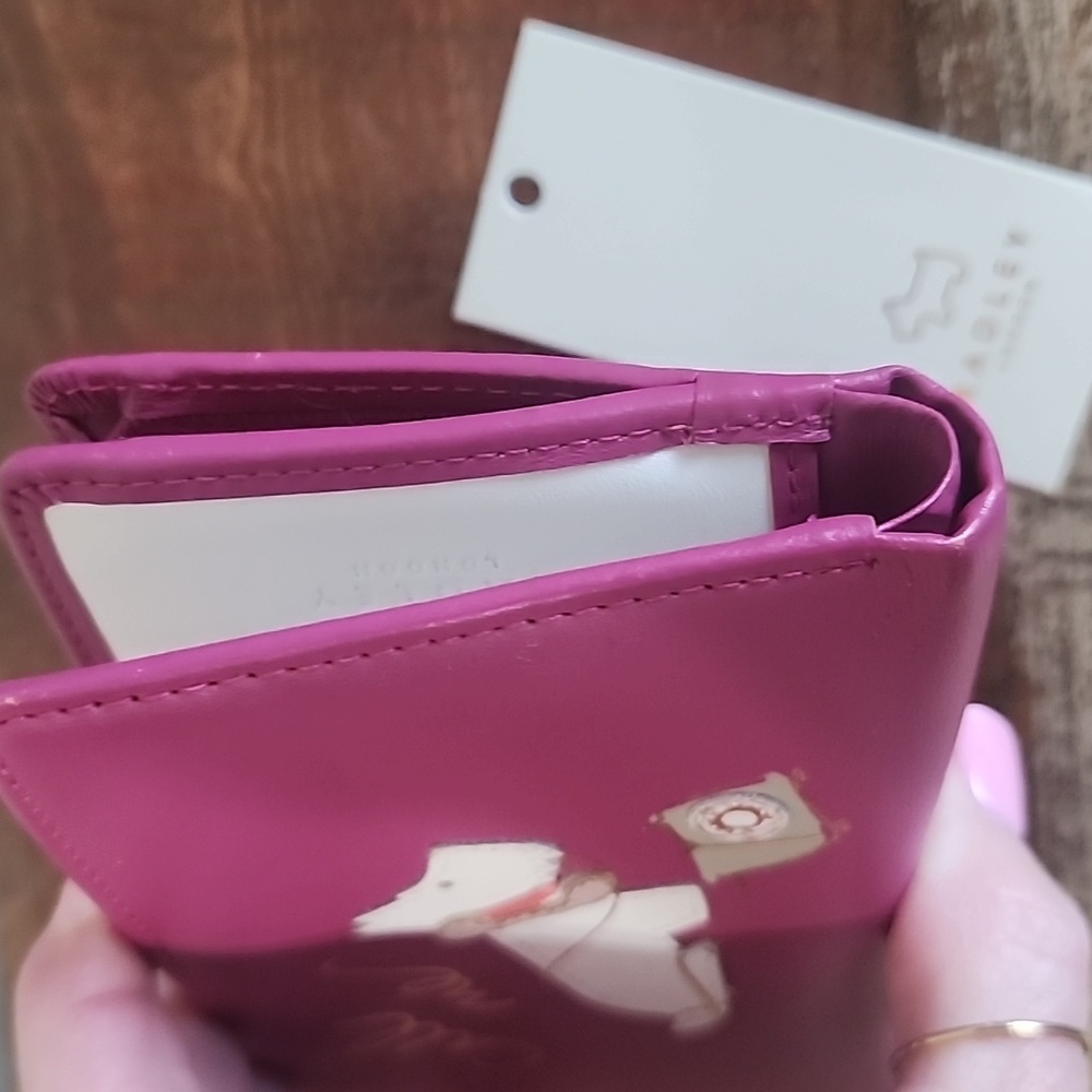 Radley London Pink Leather Scottish Dog Phone Call Me Wallet NWT Zip Snap - Picture 5 of 14